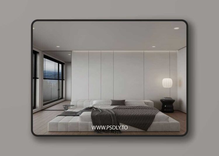 Minimalist bedroom 10 - 3D Scene 3D Model