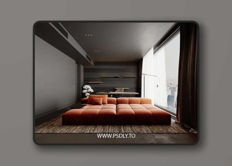 Minimalist working room - 3D Scene