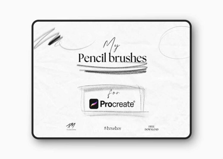 8 Pencil Brushes Pack for Procreate