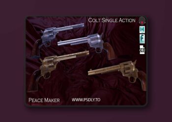 CGTrader - Colt Single Action peace maker
