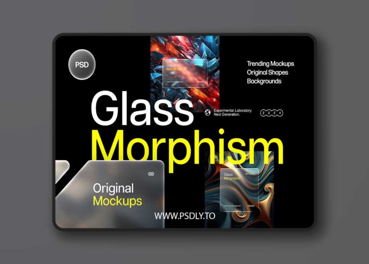 Glass Morphism Frosted Mockups