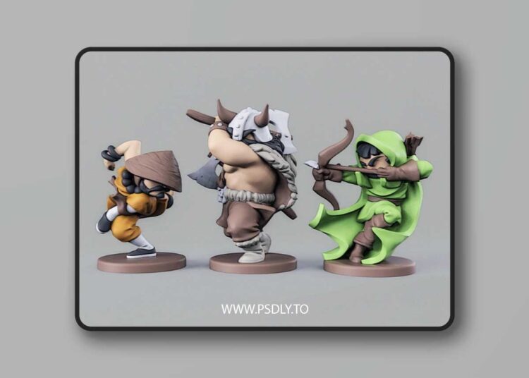 RPG Heroes Set 02 – 3D Print 3D Model