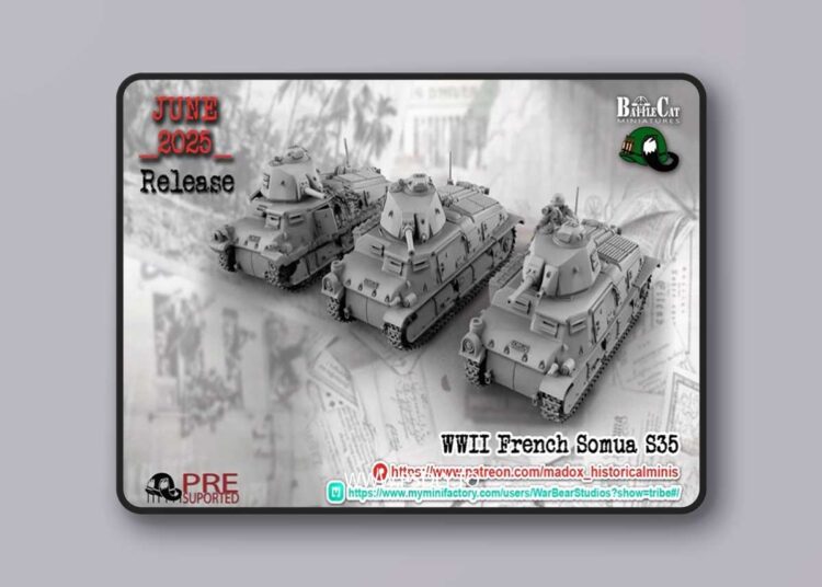 WWII French Somua S35 – 3D Print Model STL
