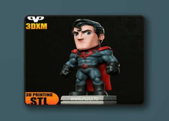 3DXM – Superman Red Son Chibi – 3D Print