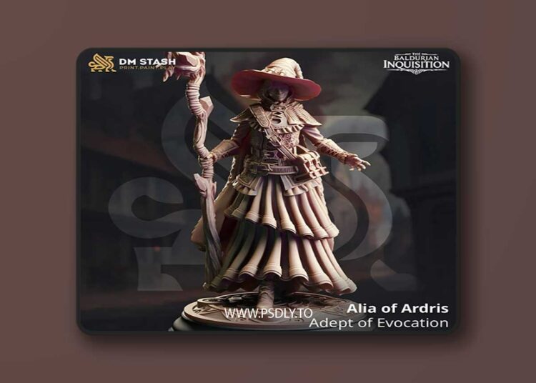 Alia of Ardris – Adept of Evocation – 3D Print