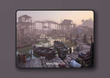 Fishing Village 3D Model