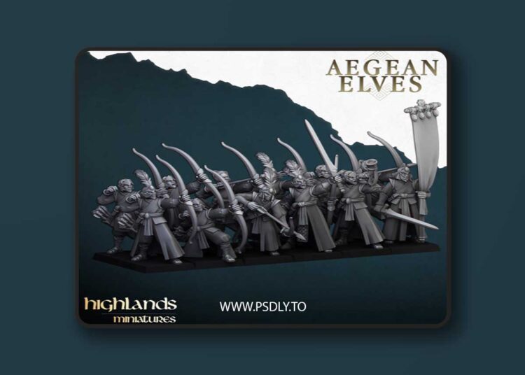 Highlands Miniatures – Aegean Elves Archers – 3D Print Model