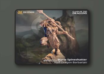 Illyria Spineshatter – Half-Dragon Barbarian – 3D Print Model