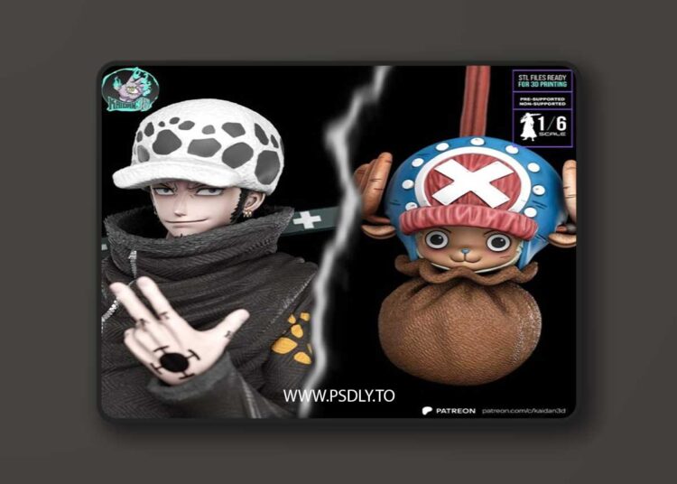 Kaidan – Trafalgar Law & Chopper – 3D Print Model STL