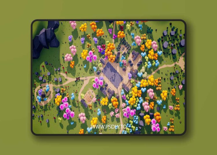 Stylized Fantasy Village 3D Model