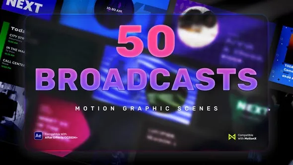 Videohive - 50 Broadcast Scenes | After Effects - 59172734