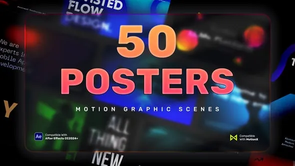 50 Poster Scenes | After Effects