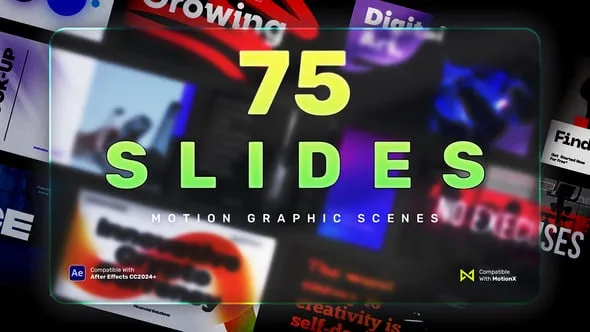 Videohive - 75 Slide Scenes | After Effects - 59123481