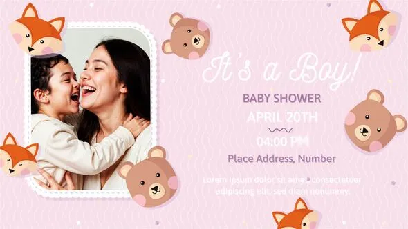 Videohive - Baby shower invitation template - 59139995