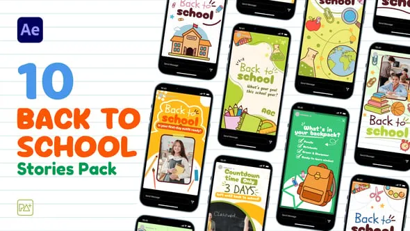 Videohive - Back To School Story Set For After Effects - 59142672