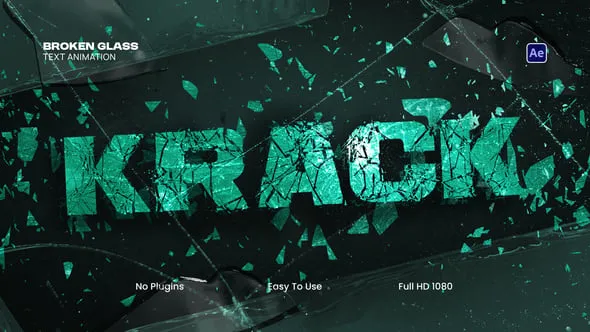 Videohive - Broken Glass Text Animations - 59106549