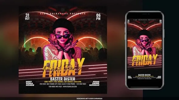 Videohive - Night Club Flyer v14 - 58655445