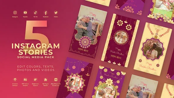 Videohive - Raksha Bandhan Vertical Greeting - 59050125