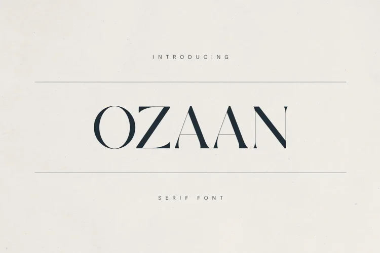 CreativeMarket - OZAAN A Sophisticated Modern Serif