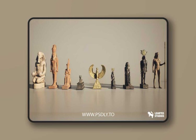 Egyptian Statues Pack ( Egyptian Statues Old Egypt Sculpt Ancient Old 3D Art ) [5.0 – 5.6]
