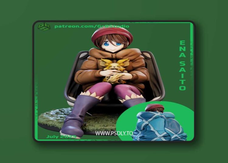 Gr8Tech – Laid-Back Camp – Ena Saito – 3D Print Model STL