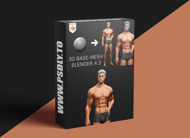 Gumroad - Flycat - 3D Male Body Base-Mesh Modeling - Blender 4.3