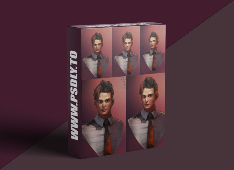 Gumroad - Flycat - Male head Modeling in Blender