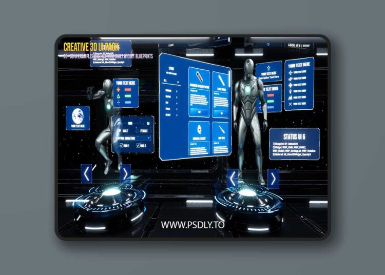 Interactive and Customizable 3D UI Pack (5.0+) 1 Interactive and Customizable 3D UI Pack (5.0+)