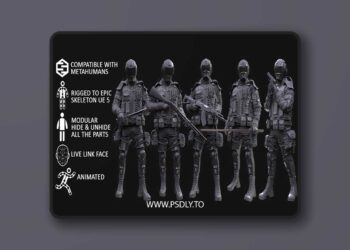 Man - Military Outfit 5 - Modular - Rigged - Animated (5.0+)