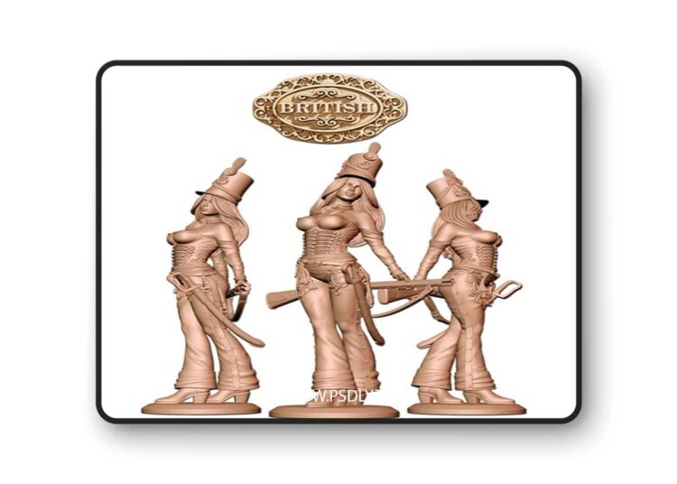 Napoleonic 95th Rifles Pin Up – 3D Print Model STL