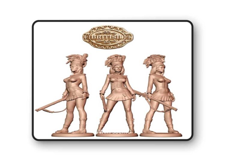 Napoleonic Highlander Pin Up – 3D Print Model STL