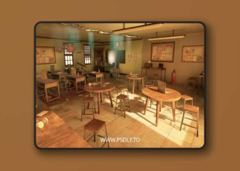 Retro / Modern Classroom Interior Environment ( Modern Classroom )