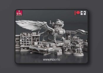 STL Miniatures – Post Office Set 3D PrintSTL Miniatures – Post Office Set 3D Print