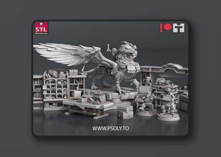 STL Miniatures – Post Office Set 3D PrintSTL Miniatures – Post Office Set 3D Print