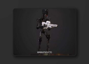Sci-fi Robot Combat Low-poly 3D Model