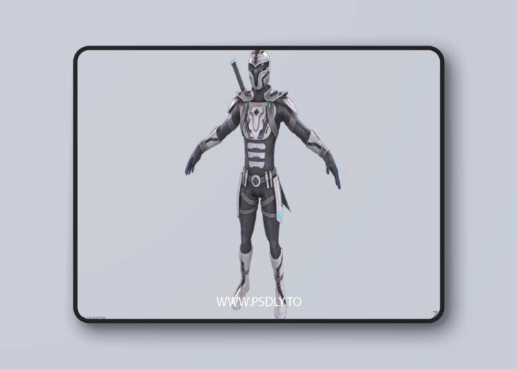 Scifi character Low-poly 3D Model