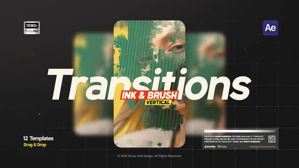 Vertical Ink & Brush Transitions