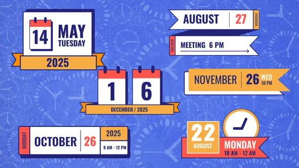 Calendar Date Time Reminder Lower Thirds 2