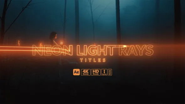 Neon Light Rays Titles
