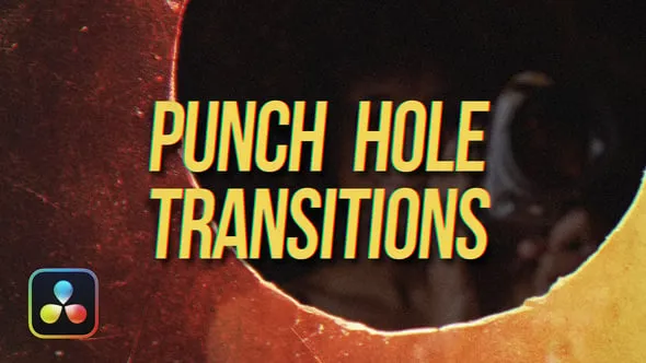 Videohive - Punch Hole Transitions for Davinci Resolve - 59247993