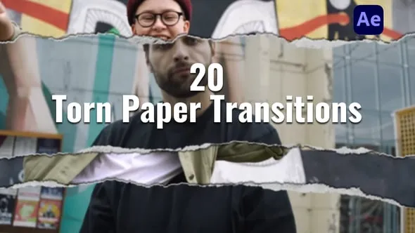 Videohive - Torn Paper Transitions - 59174333