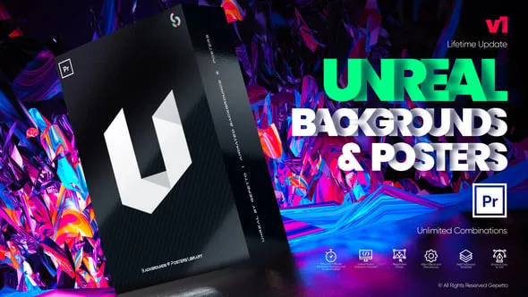 Videohive - Unreal I Backgrounds and Posters Premiere Pro - 33697021