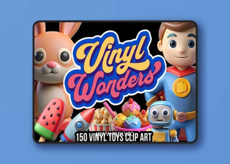 Vinyl Wonders - 150 Playful Vinyl Toys Clip Art