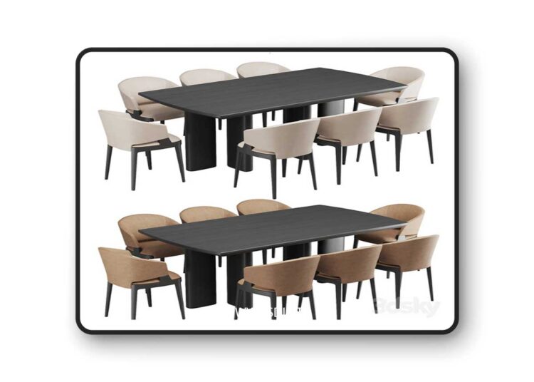Dinning chair and table262 – 3D Model