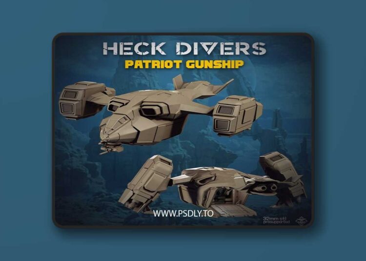 Heck Divers Patriot Gunship – 3D Print Model