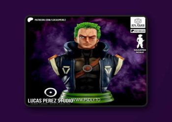 Lucas Perez – Zoro Bust – 3D Print Model STL