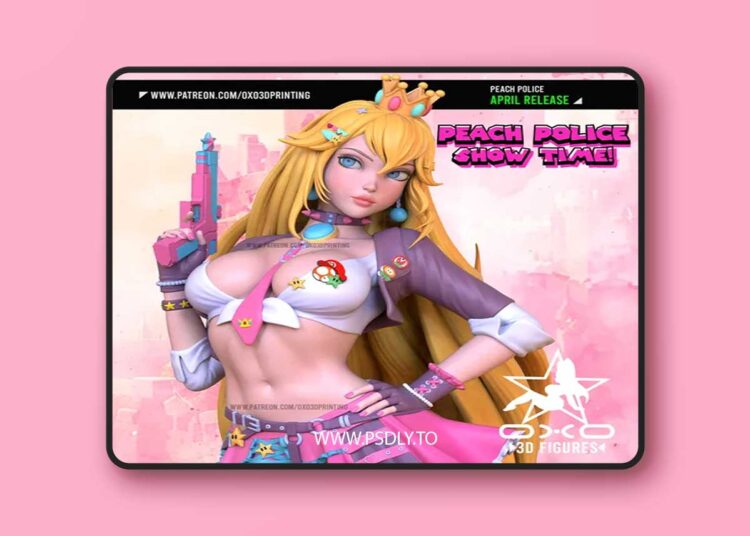 OXO3D Figures – Peach Police Anime Figure – 3D Print