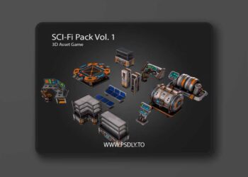 SCI-FI Pack Vol 1 Low-poly 3D Model