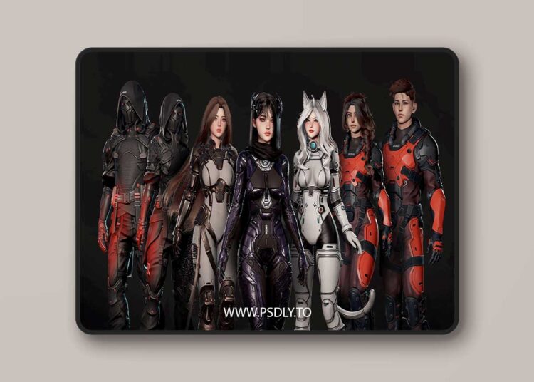 Stellar Sci-Fi Pack: Male and Female Characters (4.19 – 4.27 and 5.0 – 5.6)