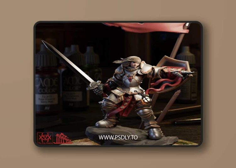 Tri Fin Studio – Adventurer – Heavy Armored Female Knight – 3D Print Model